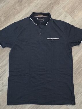 Men's Black Polo with Contrast Trim
